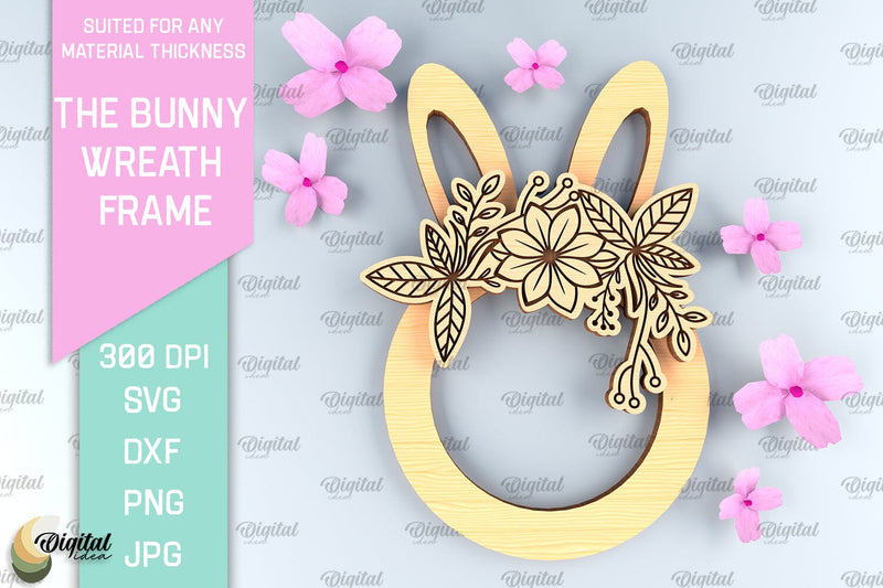 Easter Laser Cut Wreath Laser Cut. Easter Bunny SVG SVG Evgenyia Guschina 