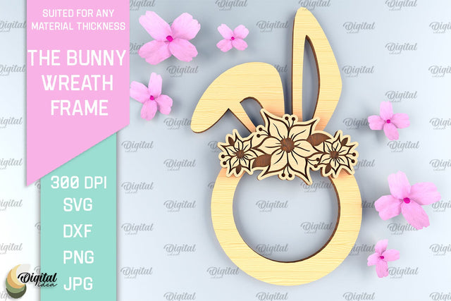 Easter Laser Cut Wreath Laser Cut. Easter Bunny SVG SVG Evgenyia Guschina 