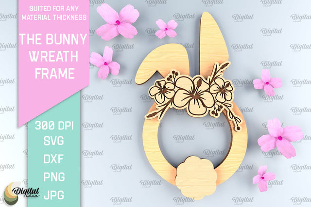 Easter Laser Cut Wreath Laser Cut. Easter Bunny SVG SVG Evgenyia Guschina 
