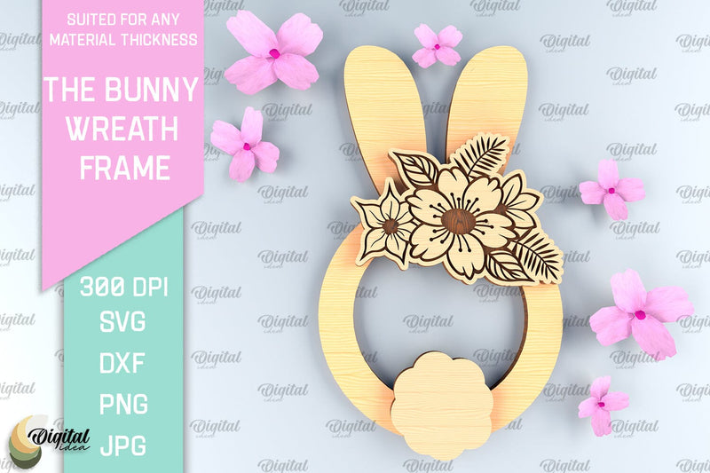 Easter Laser Cut Wreath Laser Cut. Easter Bunny SVG SVG Evgenyia Guschina 