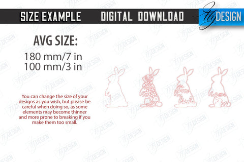 Easter Layered Décor Bundle | 3D Easter Table Decoration | Holiday | Floral Bunny Multilayer | CNC Files SVG Fly Design 