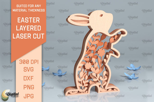 Easter Layered Decor SVG. 3D Easter Laser Cut SVG Evgenyia Guschina 