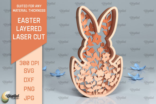 Easter Layered Decor SVG. 3D Easter Laser Cut SVG Evgenyia Guschina 