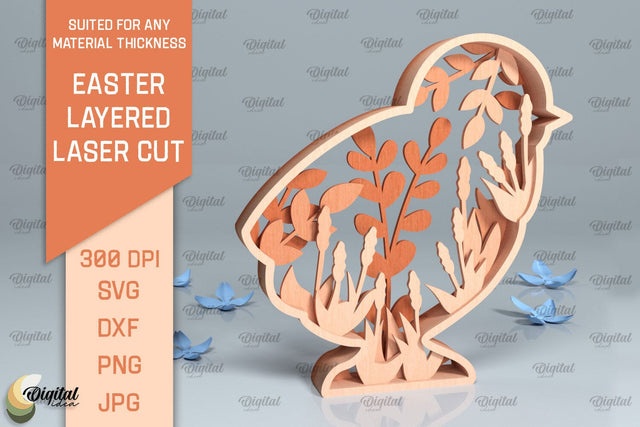 Easter Layered Decor SVG. 3D Easter Laser Cut SVG Evgenyia Guschina 