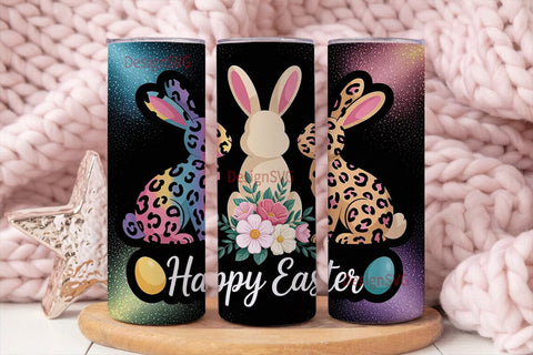 Easter Leopard Bunny 20oz Tumbler Wrap Sublimation DesignSVG 