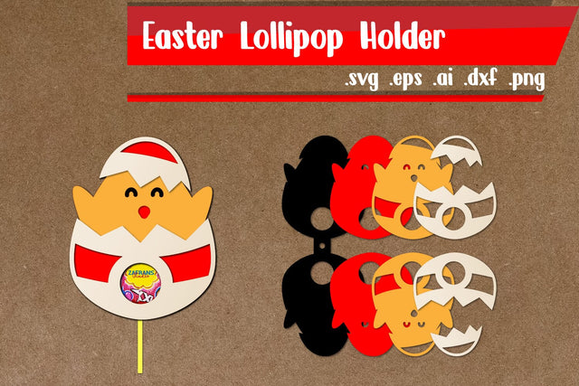 Easter Lollipop Holders 3D Paper zafrans studio 