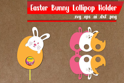 Easter Lollipop Holders | Bunny Lollipop Holders 3D Paper zafrans studio 