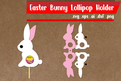 Easter Lollipop Holders | Bunny Lollipop Holders SVG zafrans studio 