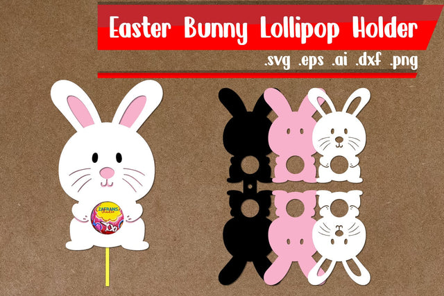 Easter Lollipop Holders | Bunny Lollipop Holders SVG zafrans studio 