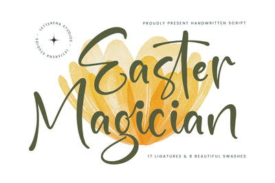 Easter Magician - Handwritten Script Font Letterena Studios 