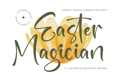 Easter Magician - Handwritten Script Font Letterena Studios 