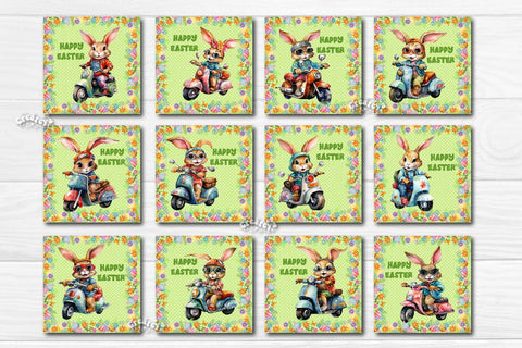 Easter magnet bundle Magnet sublimation bundle Easter fridge magnets Dishwasher magnet Square Magnet png Magnet bundle Sublimation Createya Design 