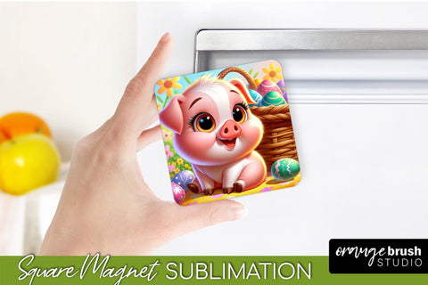 Easter Magnet Sublimation Bundle, Farm Animals Fridge Magnets Sublimation OrangeBrushStudio 