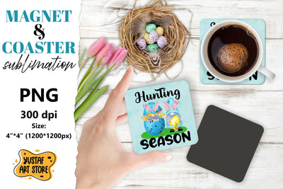 Easter magnet sublimation/Easter coaster sublimation gnome Sublimation Yustaf Art Store 