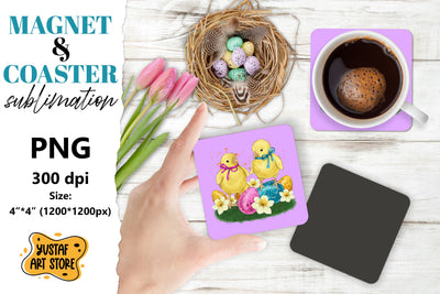 Easter magnet sublimation/Easter coaster sublimation Sublimation Yustaf Art Store 