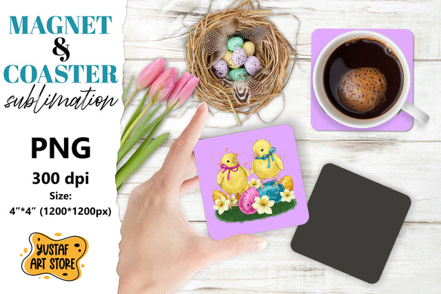 Easter magnet sublimation/Easter coaster sublimation Sublimation Yustaf Art Store 