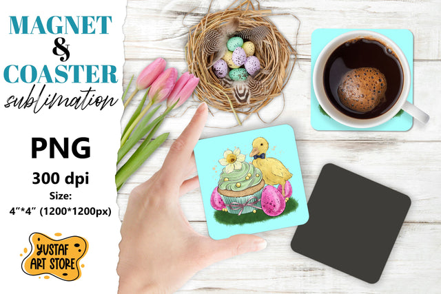 Easter magnet sublimation/Easter coaster sublimation Sublimation Yustaf Art Store 