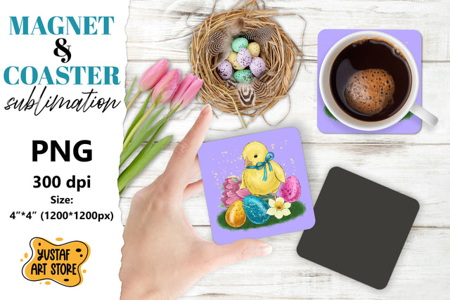 Easter magnet sublimation/Easter coaster sublimation Sublimation Yustaf Art Store 