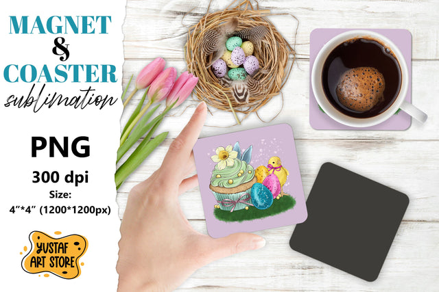 Easter magnet sublimation/Easter coaster sublimation Sublimation Yustaf Art Store 