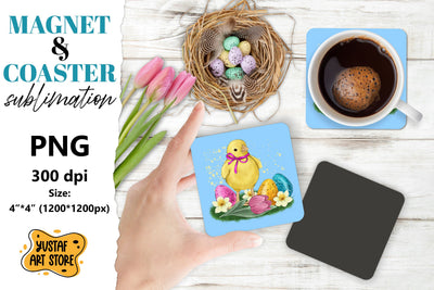Easter magnet sublimation/Easter coaster sublimation Sublimation Yustaf Art Store 