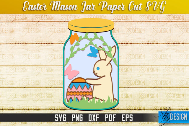 Easter Mason Jar SVG | Kitchen Design | SVG File SVG Fly Design 