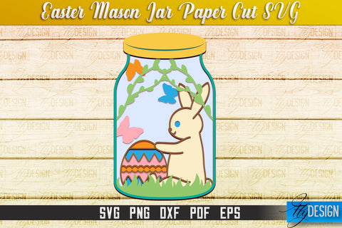 Easter Mason Jar SVG | Kitchen Design | SVG File SVG Fly Design 