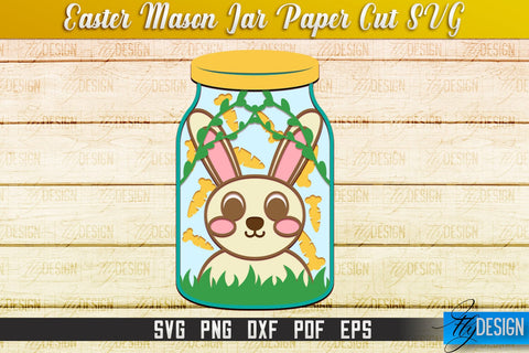 Easter Mason Jar SVG | Kitchen Design | SVG File SVG Fly Design 