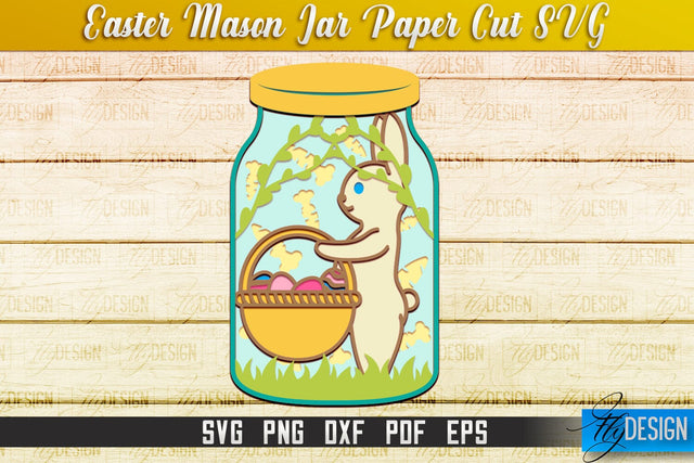 Easter Mason Jar SVG | Kitchen Design | SVG File SVG Fly Design 