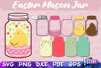 Easter Mason Jar SVG | Kitchen Design | SVG File SVG The T Store Design 