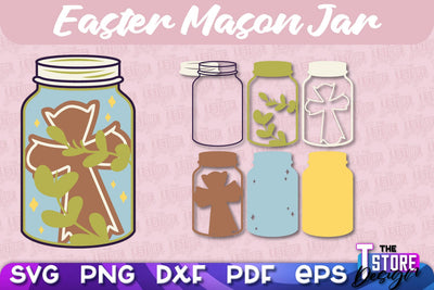Easter Mason Jar SVG | Kitchen Design | SVG File SVG The T Store Design 