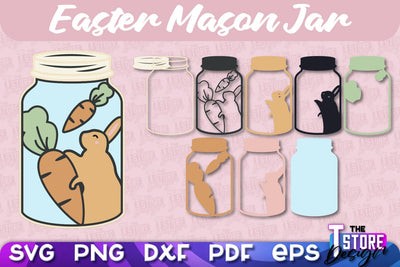 Easter Mason Jar SVG | Kitchen Design | SVG File SVG The T Store Design 
