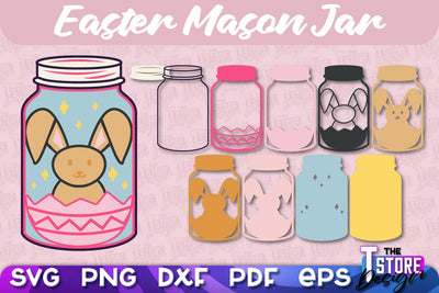 Easter Mason Jar SVG | Kitchen Design | SVG File SVG The T Store Design 