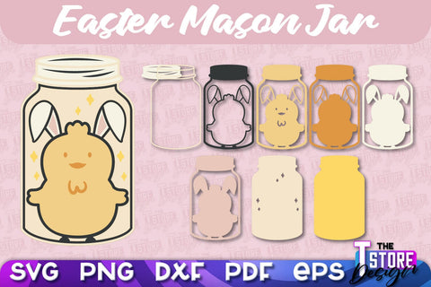 Easter Mason Jar SVG | Kitchen Design | SVG File SVG The T Store Design 