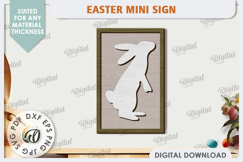 Easter Mini Sign Laser Cut. Easter Decor. Easter Sign SVG SVG Evgenyia Guschina 