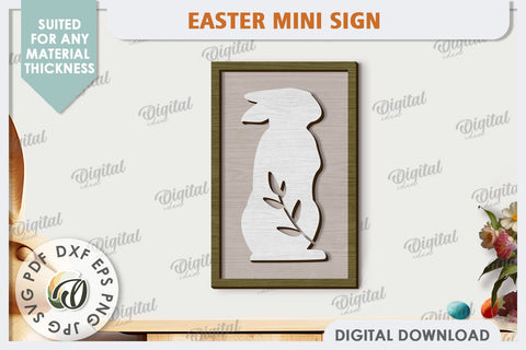 Easter Mini Sign Laser Cut. Easter Decor. Easter Sign SVG SVG Evgenyia Guschina 