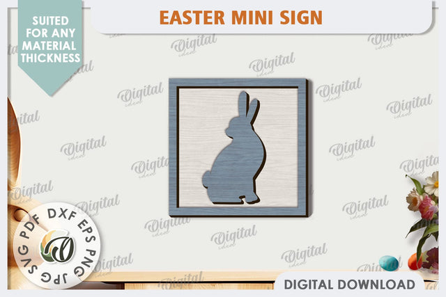 Easter Mini Sign Laser Cut. Easter Decor. Easter Sign SVG SVG Evgenyia Guschina 