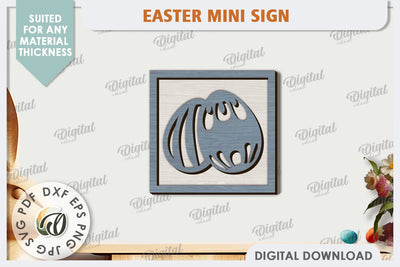 Easter Mini Sign Laser Cut. Easter Decor. Easter Sign SVG SVG Evgenyia Guschina 