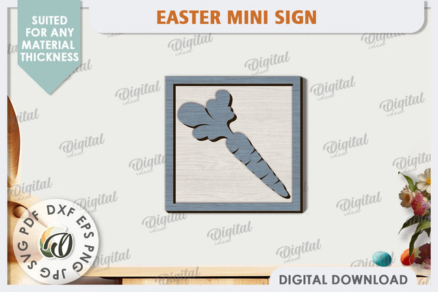 Easter Mini Sign Laser Cut. Easter Decor. Easter Sign SVG SVG Evgenyia Guschina 