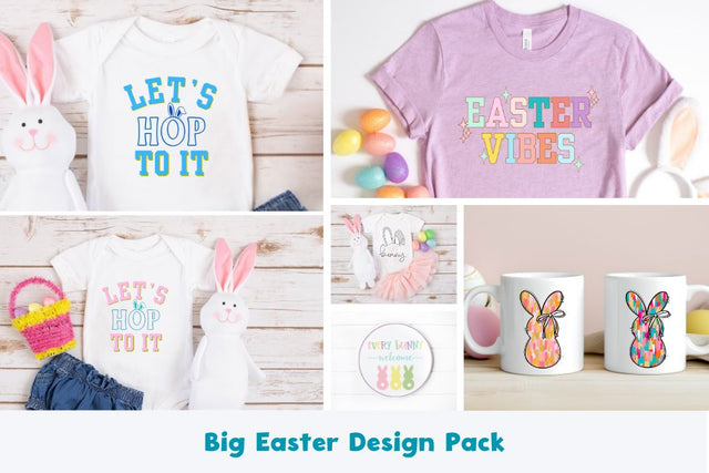 Easter Mini SVG Bundle | Spring Holiday Cut File Set | Easter Egg Bunny Digital Download | Cricut Silhouette Ready SVG So Fontsy Design Shop 