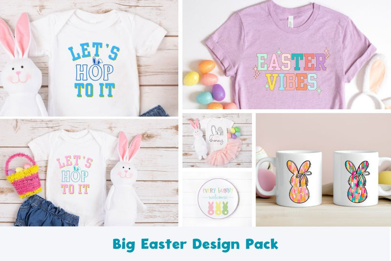 Easter Mini SVG Bundle | Spring Holiday Cut File Set | Easter Egg Bunny Digital Download | Cricut Silhouette Ready SVG So Fontsy Design Shop 