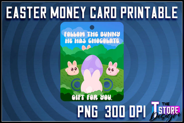 Easter Money Card PNG Design | Easter Money Holder | Happy Easter PNG Sublimation The T Store Design 