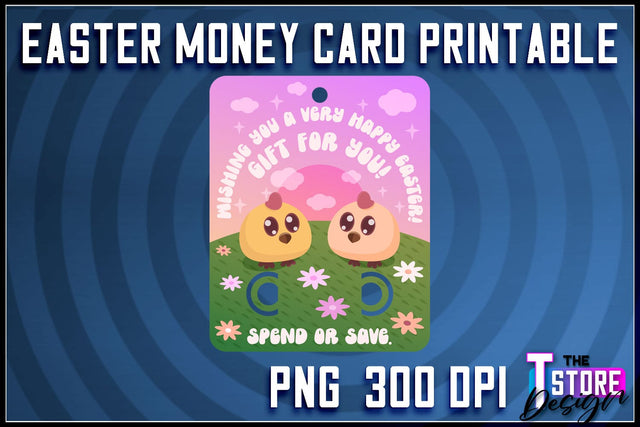 Easter Money Card PNG Design | Easter Money Holder | Happy Easter PNG Sublimation The T Store Design 
