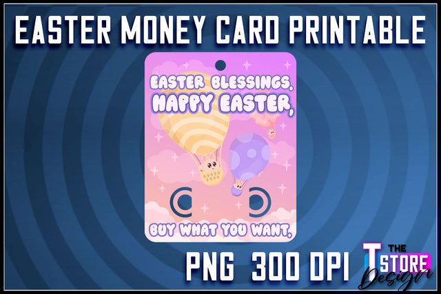 Easter Money Card PNG Design | Easter Money Holder | Happy Easter PNG Sublimation The T Store Design 