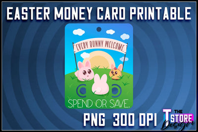 Easter Money Card PNG Design | Easter Money Holder | Happy Easter PNG Sublimation The T Store Design 