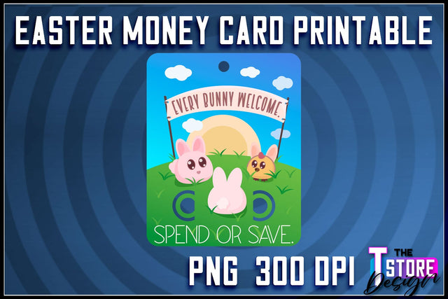 Easter Money Card PNG Design | Easter Money Holder | Happy Easter PNG Sublimation The T Store Design 