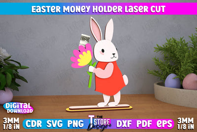 Easter Money Holder | Greeting Cards | Money Card | Easter Bunny | CNC File SVG The T Store Design 