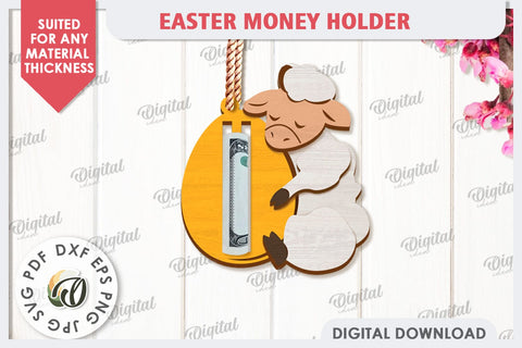 Easter Money Holder Laser Cut. Easter Gift SVG SVG Evgenyia Guschina 