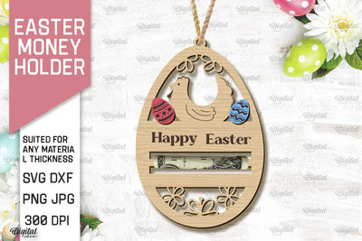Easter Money Holder SVG. Money Holder Laser Cut SVG Evgenyia Guschina 