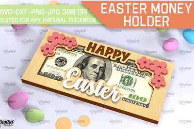 Easter Money Holder SVG. Money Holder Laser Cut SVG Evgenyia Guschina 
