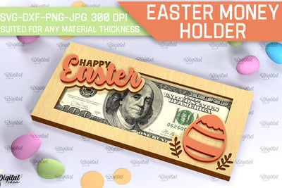 Easter Money Holder SVG. Money Holder Laser Cut SVG Evgenyia Guschina 